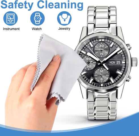 50 Pieces Microfiber Cleaning Cloths for Glasses, 7 x 6 Inch for Electronics and Cell Phone