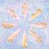 KISSBUTY Metallic Flowers & Vine Nail Decals, 20 Sheets 3D Flower Lace Adhesive Stickers, Gold Floral Nail Decor