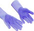 Angel Wings Magic Dish Washing Gloves with Scrubber, Silicone Reusable Cleaning Gloves