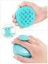 HEETA Hair Scalp Massager for Hair Growth, Shampoo Brush, Soft Silicone Bristles for Dandruff Removal, Green