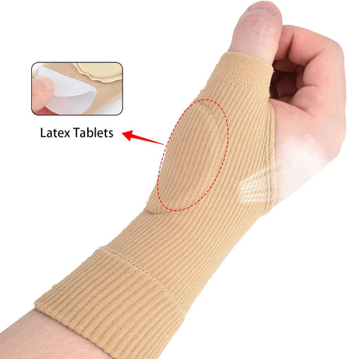 Wrist Thumb Compression Arthritis Gloves (1 Pair) - Breathable Wrist Support Brace with Gel Pads for Pain Relief