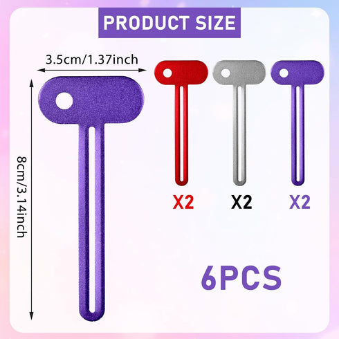 QfwdfcTrenz 6 Pcs Toothpaste Roller Squeezer Tool Metal Tube Squeezer Manual Toothpaste Tube Wringer for All Tubes