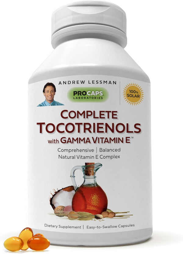 Andrew Lessman Complete Tocotrienols with Gamma Vitamin E - 60 Softgels, Eight Forms of Vitamin E, Powerful Antioxidant