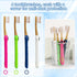 Kids Toothbrush Pack of 4, Galactic Adventures Style, Soft Bristles with Caps for Children Aged 3-10, Girl & Boy Set