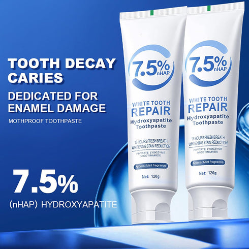 wwaiwenl 7.5% 4.23oz Hydroxyapatite Toothpaste for Advanced Enamel Protection, Hydroxyapatite Fluoride-Free Toothpaste