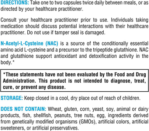 XYMOGEN NAC N-Acetyl-Cysteine 600mg - Cardiovascular, Antioxidant, Liver Detox + Immune Support