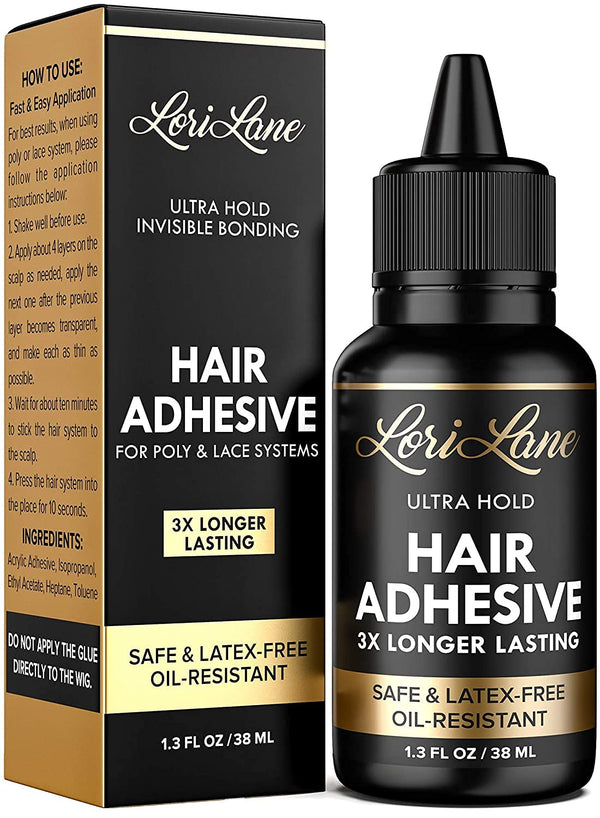 Wig Glue for Front Lace Wig, Waterproof Lace Glue, Strong Hold Hair Adhesive - 1.3 fl oz (1 PC)