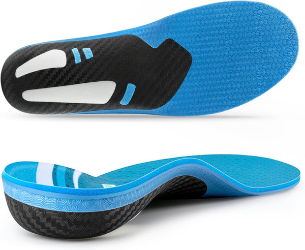 VALSOLE Plantar Fasciitis Insoles, Heavy Duty Support for 210+ lbs, Pain Relief Orthotics for Flat Feet, Men Women