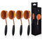 Large Round Toothbrush Oval Makeup Brushes Set, Rose Gold Foundation Contour, 4pcs