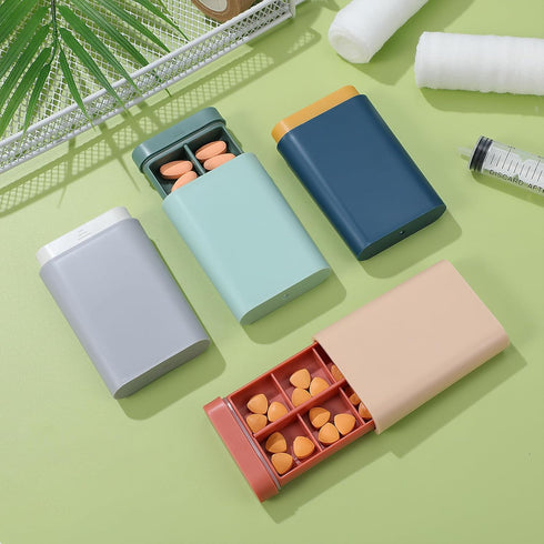 Portable Small Pill Organizer - Travel-Friendly Medicine Case in Durable ABS