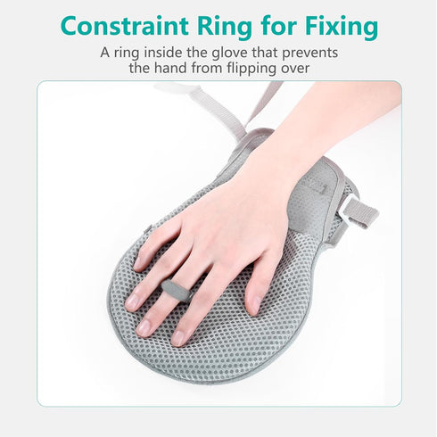 Medical Restraint Gloves 2Pcs, Hand Protective Gloves for Autistic Child, Bed Restraints Mitts