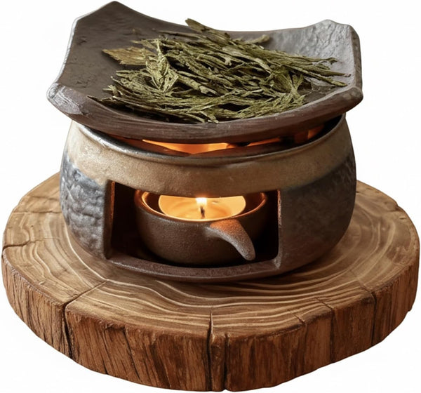Zjydx Ceramic Aromatherapy Burner, Ceramic Aromatherapy Stove Natural Oil Fragrance Diffuser, Tea Light