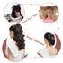 Ponytail Extension Clip in Claw, 18" Curly Wavy Pony Tails Clip-on Hairpiece for Women, Ash Blonde
