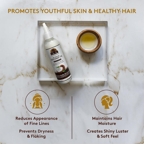 Okay 100% Pure Coconut Oil - Hair & Skin, Natural, 4 fl oz Squeeze Bottle (Pack of 1)