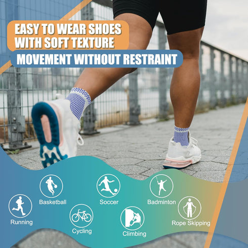 Copper Ankle Brace - Copper Infused Compression Sleeve for Men & Women, Foot Pain Relief, Sprained Ankle (Blue XL)