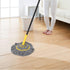 Self Wringing Twist Mop: Wet Mop for Floor Cleaning with 57" Long Handle for Home Office Kitchen (Gray)