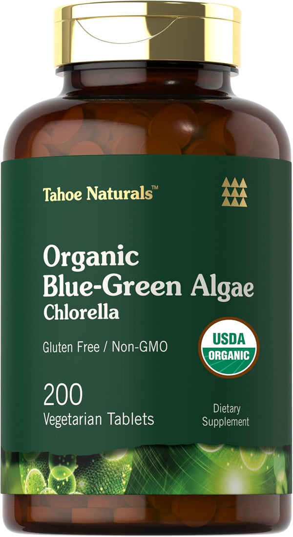 Carlyle Chlorella Blue Green Algae 250mg - 200 Vegetarian Non-GMO Gluten Free Tablets