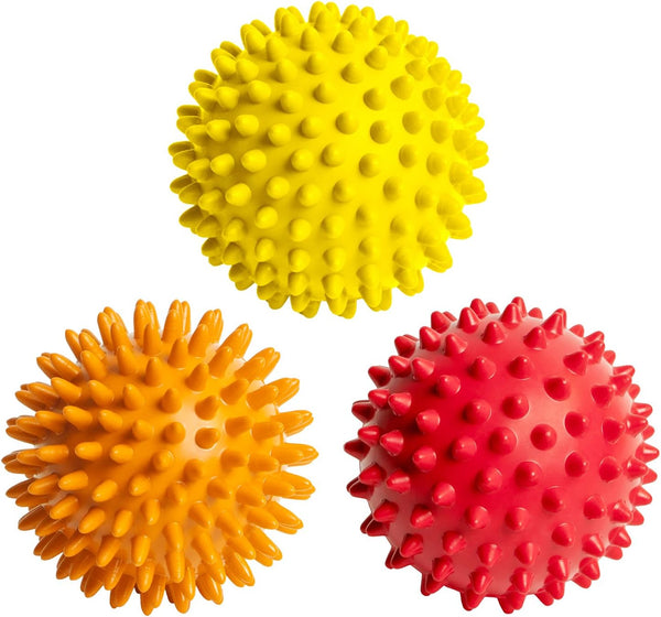 OCTOROX Spiky Massage Balls for Feet, Back, Hands, Muscles - Firm, Medium and