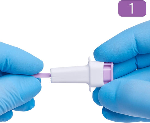 ONE-CARE PRO Safety Lancets, 30G x 1.2mm, 100/bx, Gentle & Comfortable Sampling, Top Push Button Activated