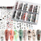 10 Rolls Traditional Chinese Style Nail Foil Transfer Stickers, Ink Painting Characters for Nail Art Decorations