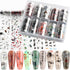 10 Rolls Traditional Chinese Style Nail Foil Transfer Stickers, Ink Painting Characters for Nail Art Decorations