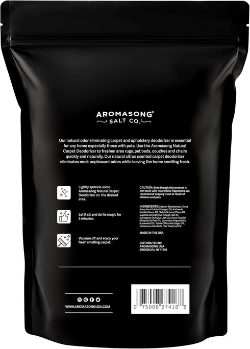 Aromasong Natural Carpet Deodorizer - Lavender Scent Upholstery & Carpet Freshener Powder for Homes with Pets
