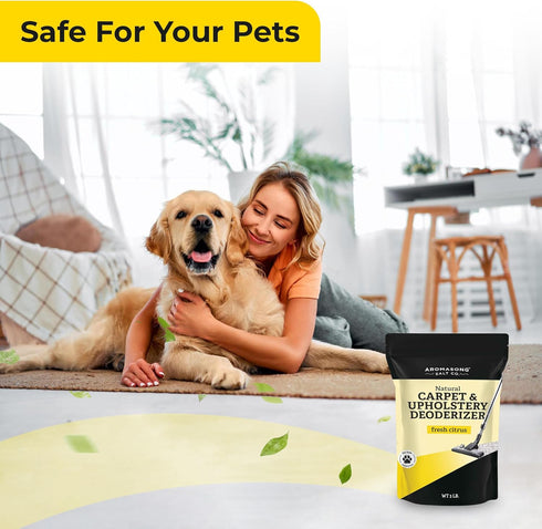 Aromasong Carpet Freshener & Deodorizer Powder, 3 Lb Bulk - Natural Pet Odor Eliminator for Strong Odor & Urine