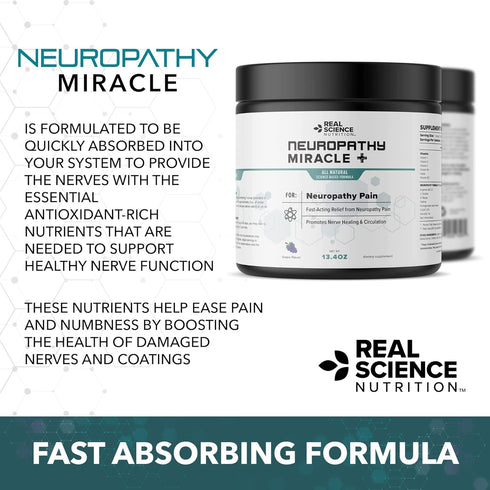 Offers Neuropathy Miracle, Natural Powder Supplement for Improved Circulation and Relief