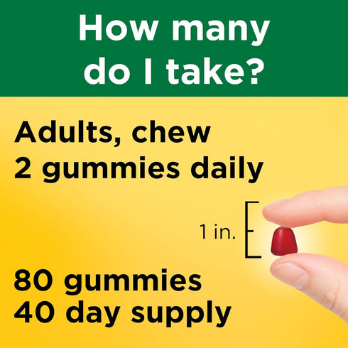 Nature Made Energy B12 1000 mcg, Dietary Supplement for Energy Metabolism Support - 80 Gummies, 40 Day Supply