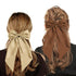 MHDGG 5Pcs Black Satin Oversized Bowknot Hair Accessories - Large Hair Ribbons and Long Tail Hair Bows