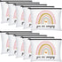 Chunful 10 Pieces Inspirational Canvas Makeup Bags for Women, Rainbow Cosmetic Bags with Zipper, Travel Toiletry Pouch