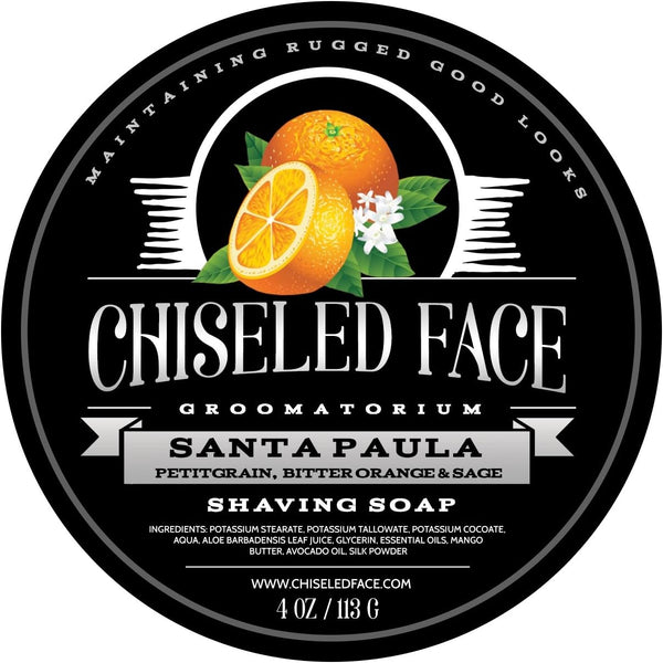 Santa Paula Citrus Handmade Luxury Shaving Soap from Chiseled Face Groomatorium