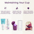 EcoBlossom Reusable Menstrual Cup Set, Medical Grade Silicone Period Cups, Comfortably Use for 12 Hours (Small & Large)