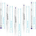 Zonon 5 Pieces Tattoo Tip Markers, Skin Marker Pen in 0.5 mm and 1 mm with Paper Ruler
