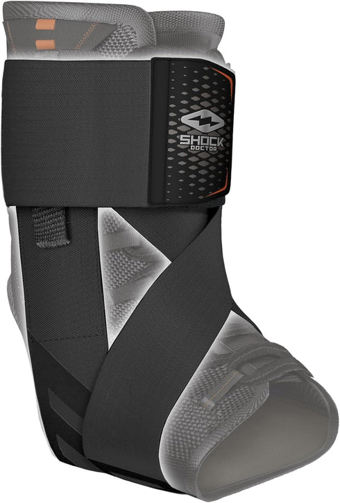 Shock Doctor Adult Ultra Wrap Lace Ankle Brace, Maximum Support, Adjustable Compression