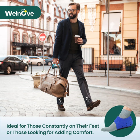Plantar Fasciitis Protector for Shoes, Welnove Heel Cups for Pain Relief, Support Cushion for Women & Men