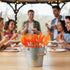 Sets 70, 210 Bulk Plastic Cutlery for Pieces, Spoons, Knives, Forks, Party and Wedding Supplies (Orange)