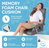 Extra Large Memory Foam Seat Cushion for Office Chair, Wheelchair, Floor Pillow, Back Pain Relief, Plush Velvet