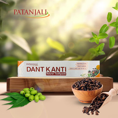 Patanjali Dant Kanti Natural Toothpaste 100gm / 3.38 fl oz - Pack of 10