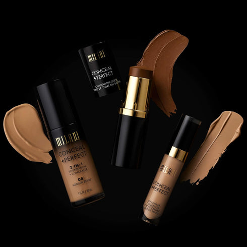 Milani Conceal + Perfect 2-in-1 Foundation + Concealer – Flawless Complexion, Under Eye Corrector, Waterproof, Creamy