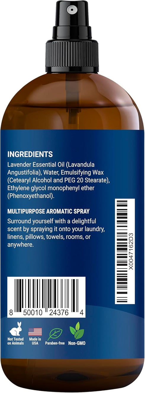 Lavender Linen Spray, 8 fl oz, Refreshing Bed Linen Spray, Fabric Refresher for Bedding