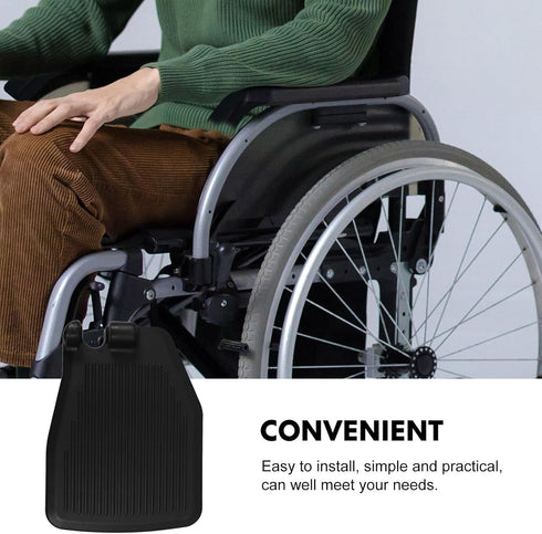 1 UPKOCH Wheelchair Footplates Pair Heavy Duty Plastic Foot Rest Replacement Pedals Black for Patient Mobility