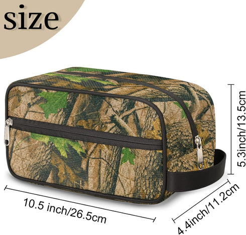 Pardick Travel Toiletry Bag for Women Men, Forest Camouflage Organizer, Lightweight Waterproof Dopp Kit for Toiletries