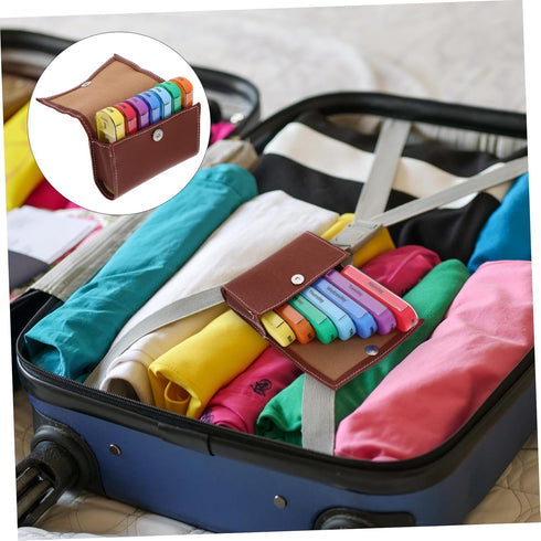 Weekly Medicine Organizer Case with Compartments Portable Reusable Pill Storage Box Plastic Travel-Friendly Medicine