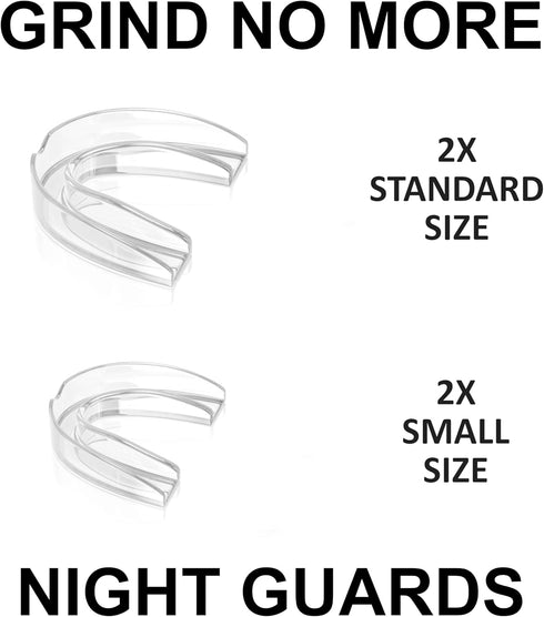 Small Mouth Guard for Women – 2 Sizes, Custom Fit, Non-Bulky, 4 Mouth Guards for Teeth Grinding & Case