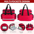 Jaffzora Large Pill Bottle Organizer, Double Layers Medicine Storage Bag with Lockable Zippers and Shoulder