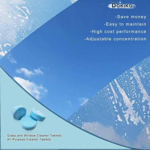 100 PCS Glass Cleaner Refill Tablets, Concentrated Dissolvable Tablets for 100 * 16 fl oz Cleaner Spray