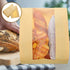 Packaging 100pcs GLEAVI Kraft Paper Bread Bags with Window, Oil-proof Toast Bags Large Yellow Baking Pastry Storage