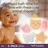 Konjac Baby Sponge for Bathing, Natural Cute Shapes, Kids Bath Sponges for Infants, 5pcs Set