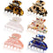 WILLBOND 6 Pieces Medium Hair Claw Clips, 2.6 Inch Tortoise Shell Clip, French Style Barrettes for Women Girls